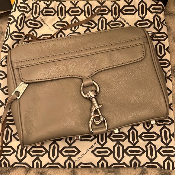 Rebecca Minkoff Grey Leather Bag Silver Hardware - Picture 1 of 4